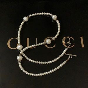 Real pearl and sterling necklace 18in